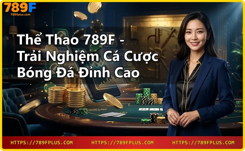 Ảnh minh họa sảnh thể thao 789F với giao diện cá cược bóng đá và chip vàng