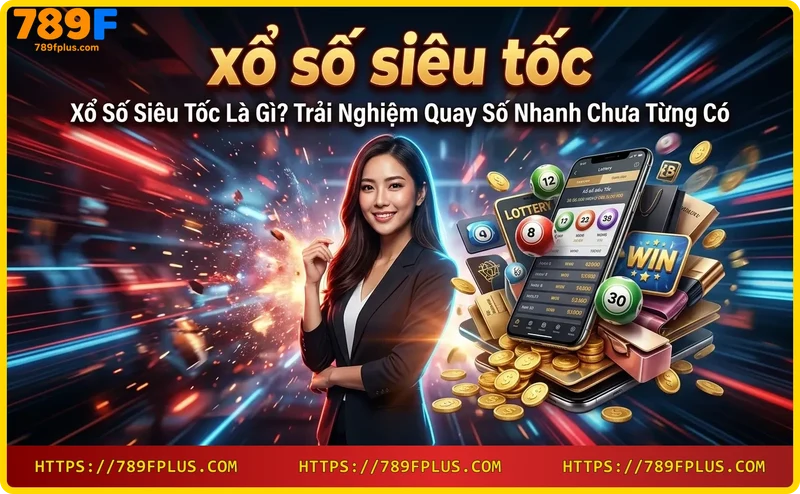 Máy quay xổ số siêu tốc hiện đại với số đang chạy nhanh