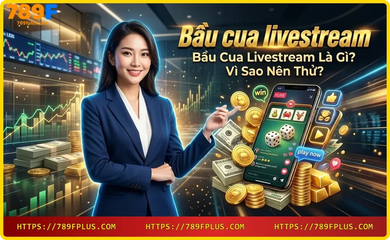 Xúc xắc bầu cua và giao diện livestream trên điện thoại